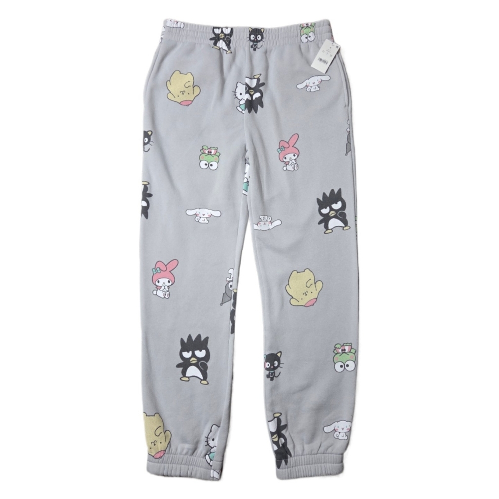 Sanrio Hello Kitty and Friends Gray Graphic Print Sleep Pants Medium Sweats NWT